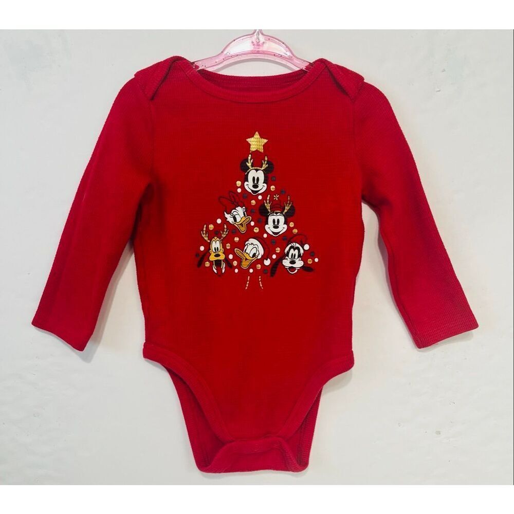 Disney Jumping Beans Baby Bean Mickey And Friends Christmas Bodysuit Boys Size